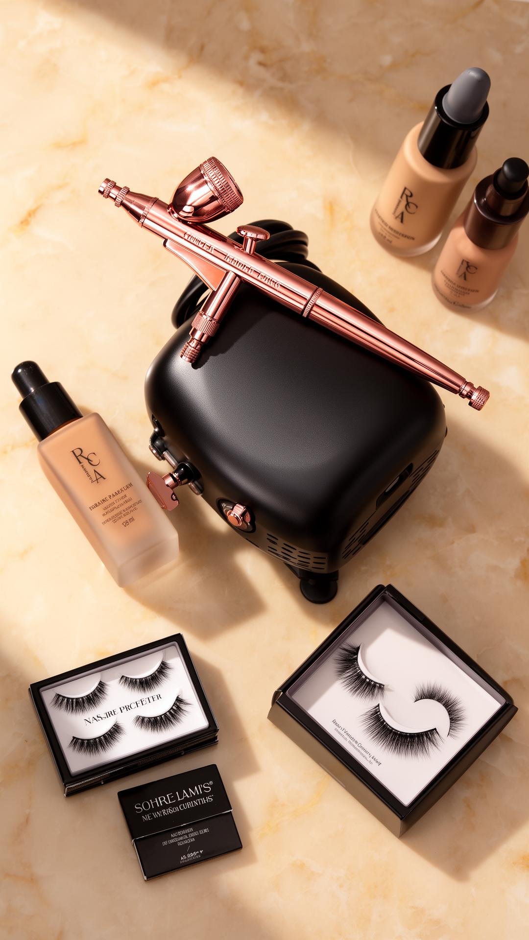 Editorial airbrush makeup close-up